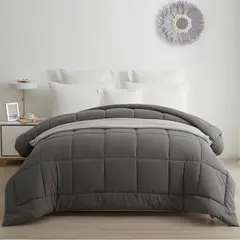TEFI HOME - Edredón Monocromo Plomo 1.5 PLAZA