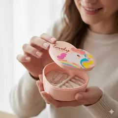 GENERICO - Organizador de joyas en forma de corazón - Lovely Rosado