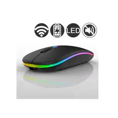 RGB - Mouse Inalámbrico Recargable LED USB DPI01600 Blanco