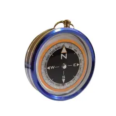 GENERICO - Brújula Compass Portátil De Acero Inoxidable Camping Azul