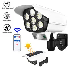 SEISA - Lámpara Foco Luz Led Solar con Sensor de Movimiento Recargable Blanco