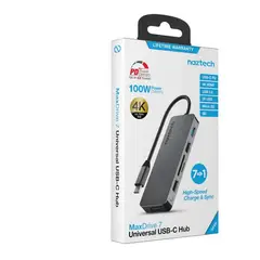 NAZTECH - CARGADOR UNIVERSAL USB-C PD 100W - MAX DRIVE 7 EN 1