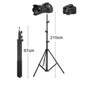 GENERICO - Trípode Parante 2.10 Metros Regulable Para Cámaras Foto Video Tiktok