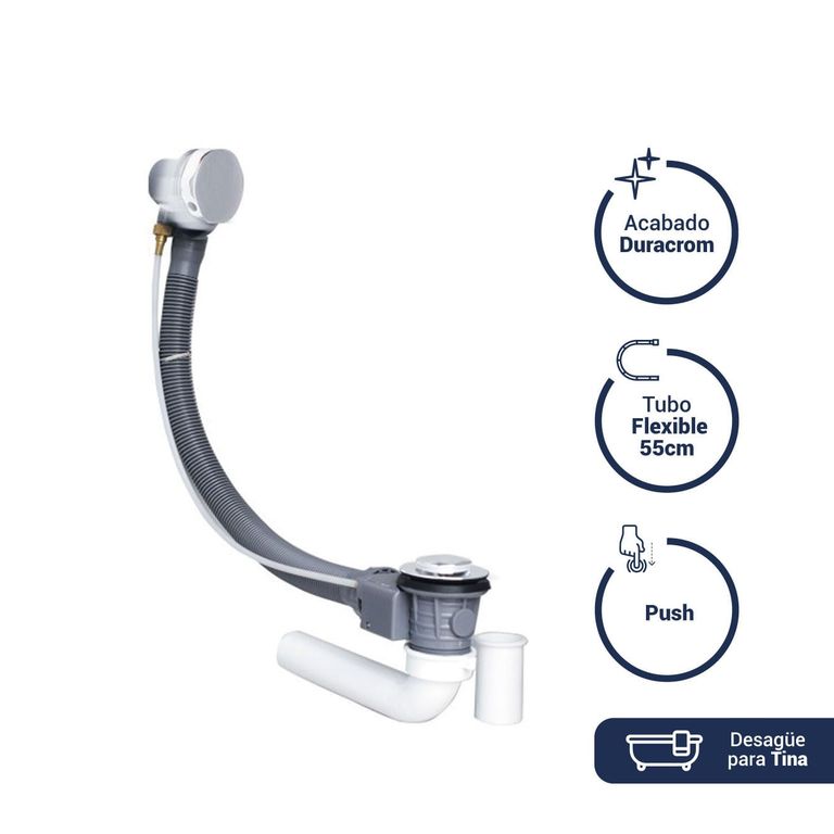 Desagüe Automático de 55 cm para Tina,