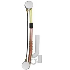 VAINSA - DESAGÜE AUTOMATICO DE TINA DE BRONCE CON TUBO FLEXIBLE DE COBRA 55CM