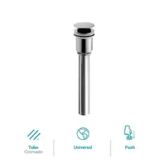 ITALGRIF - Desagüe push de 1 1/4" x 10" (3,18 cm x 25 cm) universal