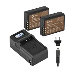 GENERICO - Cargador + bateria Green Extreme LP-E10 2 unid + Cargador para auto