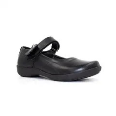 FAR WEST - Zapato Escolar Cuero Annie Negro