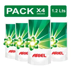 ARIEL - PackX4 Detergente Líquido Concentrado 1.2 L