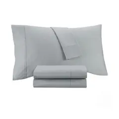 ISATEX HOME - Juego De Sábanas De Algodón Pima 200 Hilos King Plomo