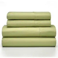 ISATEX HOME - Juego De Sábanas De Algodón Pima 200 Hilos 1,5 Plazas Verde