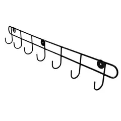 MAS CASA MOBILIARIO Y ACCESORIOS - Perchero negro de 7 ganchos multifuncional Más Casa Perú De 60 cm
