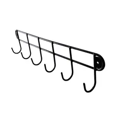 MAS CASA MOBILIARIO Y ACCESORIOS - Perchero de seis ganchos plastificado Más Casa Perú de 40 cm de largo