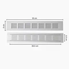 MAS CASA MOBILIARIO Y ACCESORIOS - Rejilla de ventilación para horno de cocina de 30 cm x 5 cm