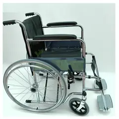 GENERICO - SILLA DE RUEDAS CROMADA STANDAR AROS DE RAYO DELUXE