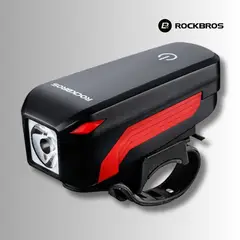 ROCKBROS - Luz delantera y timbre para Bicicleta