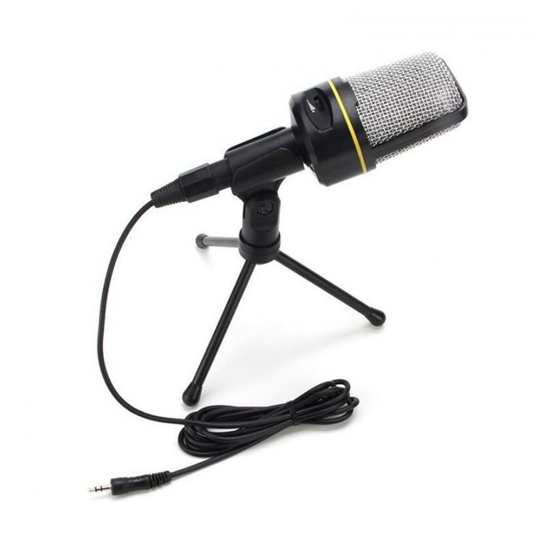 Micrófono Condensador 35mm Mini Trípode para PC