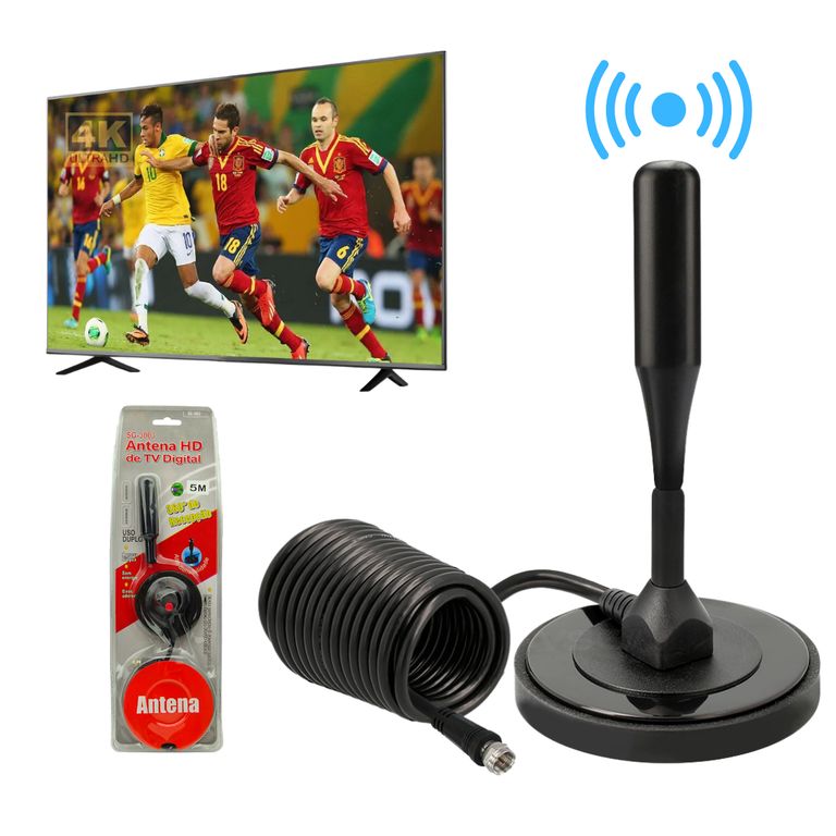 Antena Tv Digital Interior Full HD Televisión Smart TV y Antiguo