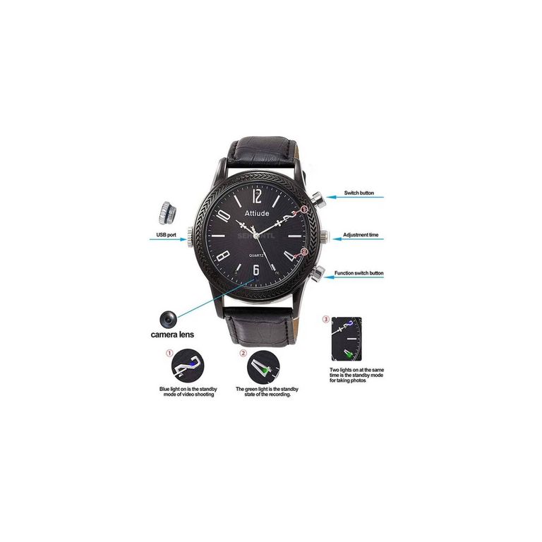 Reloj infrarojo espia 32gb irm002 c5 fullhd neg