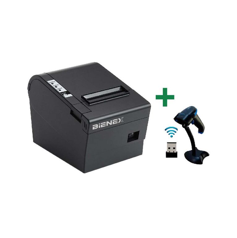 Impresora ticketera termica 80mm USB BIENEXLector codigo barra 1D