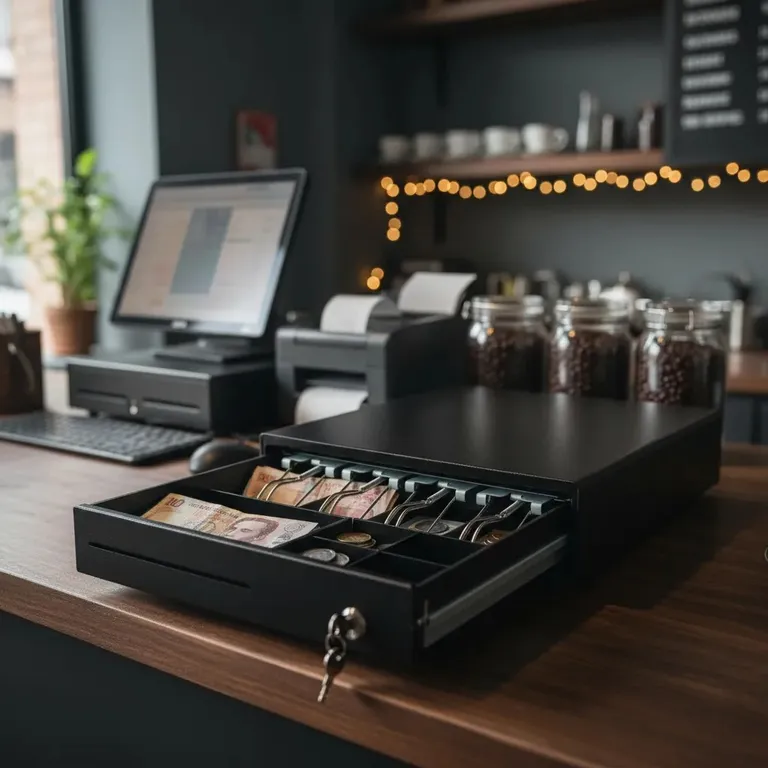 Gaveta cajón dinero metálico caja registradora 33.5x36.8x8cm 4 pisabilletes 5 monederos M330S