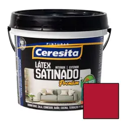 CERESITA - LATEX SATINADO PREMIUM ROJO 1 GAL