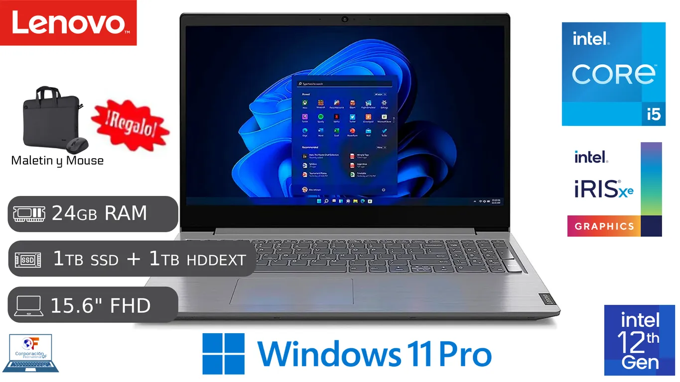 Laptop Nueva V15 G4 IAP Core I5 13va Gen 24GB RAM 1TB SSD 1TB HDD EXTERNO