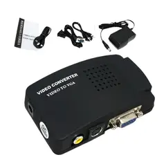 GENERICO - Adaptador Convertidor Rca Tv S-video A Vga Con Cables