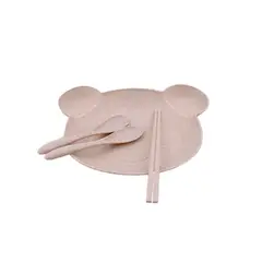 GENERICO - Plato para Bebé - Modelo Oso Crema