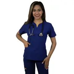 TWELVE - -conjunto scrub corazón - azul acero