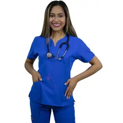 TWELVE - -conjunto scrub corazón - azur o azul italiano