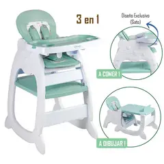 VOYAGE - Silla de Comer Gato 3 en 1 Verde