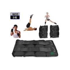 GENERICO - Pesas tobilleras peso de 5 kg pack 2 unidades