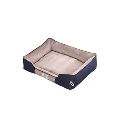QUE PATAS PET SHOP - Cama Sofá Premium Antialérgica para Perros Lavable Azul Talla M