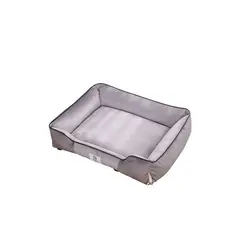 QUE PATAS PET SHOP - Cama Sofá Premium Antialérgica para Perros Lavable Gris Talla L