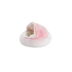 QUE PATAS PET SHOP - Cama Donut Cueva Mascotas Suave y Acolchada Rosado
