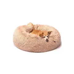 QUE PATAS PET SHOP - Cama Donut para Mascota Rosa Talla S