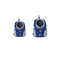 QUE PATAS PET SHOP - Mochila para Perros Pequeños Azul Talla L