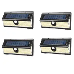 GENERICO - 4PACK APLIQUE REFLECTOR SOLAR 190LEDS SENSOR DE MOVIMIENTO