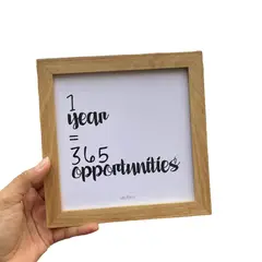 CASA PIZARRO - Cuadro para motivarte 365 OPORTUNIDADES 17x17cm
