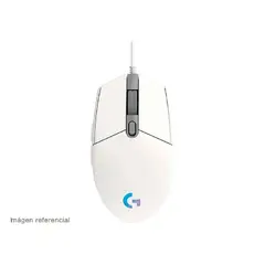LOGITECH - Mouse G203 Lightsync RGB 8000 dpi - Blanco