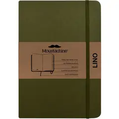 MOUSTACHINE - Libreta Classic Lino Verde Militar Mediano A5
