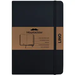 MOUSTACHINE - Libreta Classic Lino Negro Pocket A6