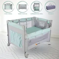 INFANTI - Cuna Corral ALWAYS TOGETHER Menta