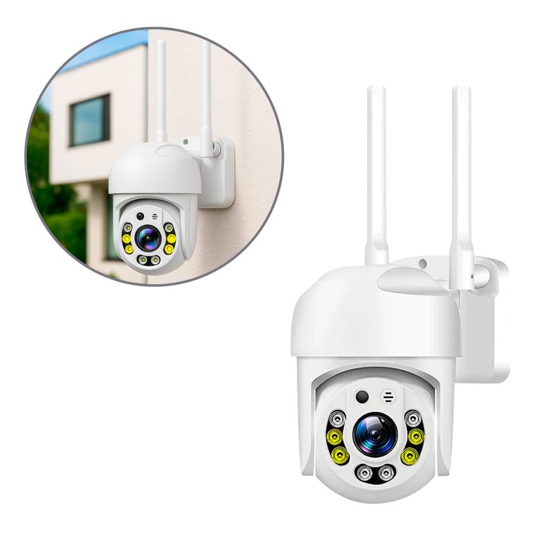 Camara de Seguridad Exterior IP 2K 3MP Visión Nocturna WiFi