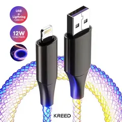 KREED - Cable Lightning a USB Para IPhone RGB 1m