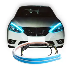 GENERICO - Luces Led Secuencial para Faros flexible - 60 cms Ice Blue
