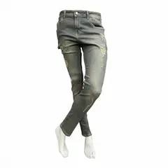 ALDO'S SINCE 1986 - 0101020113-ALDOS-PANTALON JEAN SLIM FIT FOCALIZADO RASGADO