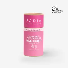 FARIA NATURALS - Desodorante Sin Aluminio Natural y Vegano Frambuesa