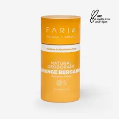 FARIA NATURALS - Desodorante Sin Aluminio Natural y Vegano Naranja Bergamota